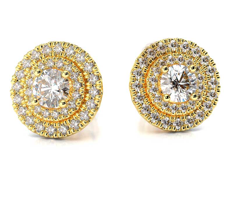 Vogue Crafts & Designs Pvt. Ltd. manufactures Diamond Stud Earrings at wholesale price.